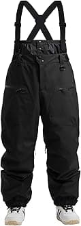 IMPHUT Ski Pants Snowboard Pants for Men, Baggy Snow Pants Insulated Waterproof Windproof, Mens Snow Bibs Overall