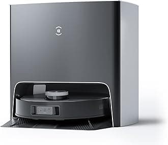 ECOVACS DEEBOT X1 Turbo Robot Vacuum and Mop Combo, 5000Pa Suction, Auto-Cleaning Station, Upgraded Laser Navigation, Obstacle Avoidance, YIKO Voice Assistant, Black