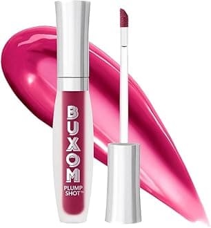 Buxom Plump Shot Peptide-Infused Lip Serum, Lip Plumping Gloss, Formulated with Advanced Peptides, Hyaluronic Acid, Avocado & Jojoba Oil