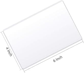 Magicfly Pack of 15 Magnetic Picture Frame with Clear Pocket, 4 x 6 Inches Refrigerator Photo Holder for Fridge Office Cabinet Locker, White