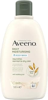 Aveeno Daily Moisturising Body Wash Shower Gel for Sensitive Skin 500 ml Pack of 2 with Soothing Oat for Gentle Cleansing and Nourishment