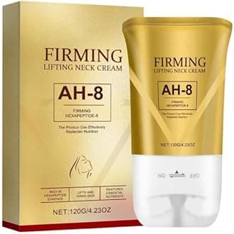 Ah-8 Firming Neck Cream, Tighten And Lift Neck Cream, Neck Firming Creams Contain Hexapeptide, With Double Roller Massage, Reduce Wrinkles Fine Lines And Double Chin, Firm And Lift Sagging Skin