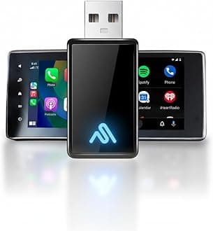 AutoSky 8PRO Wireless Adapter – Convert Wired CarPlay or Android Auto to Wireless, Upgraded Ultra-Speed Chip, Plug & Play, Fast & Stable Bluetooth 5.3 Connection, Compact Design with Piano Finish