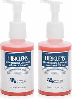 Hibiclens Antimicrobial Skin Liquid Soap with Foaming Pump, 16 Fluid Ounce (Pack of 2)