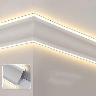 Crown Molding Led Indirect Lighting, Baseboard Led Strip Diffuser for Wall Corner or Ceiling, Surface Mounted Crown Moulding Without Led Strip(12m/39.4ft)