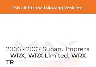 Max Advanced Brakes Front Brake Kit Compatible With 2006 2007 Subaru Impreza WRX Limited TR Replacement Premium OE Disc Brake Rotors and Ceramic Brake Pads