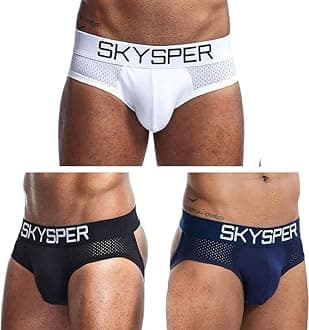 SKYSPER Men's Jockstraps Breathable Mesh Jock Straps Male Underwear, Athletic Supporters for Men