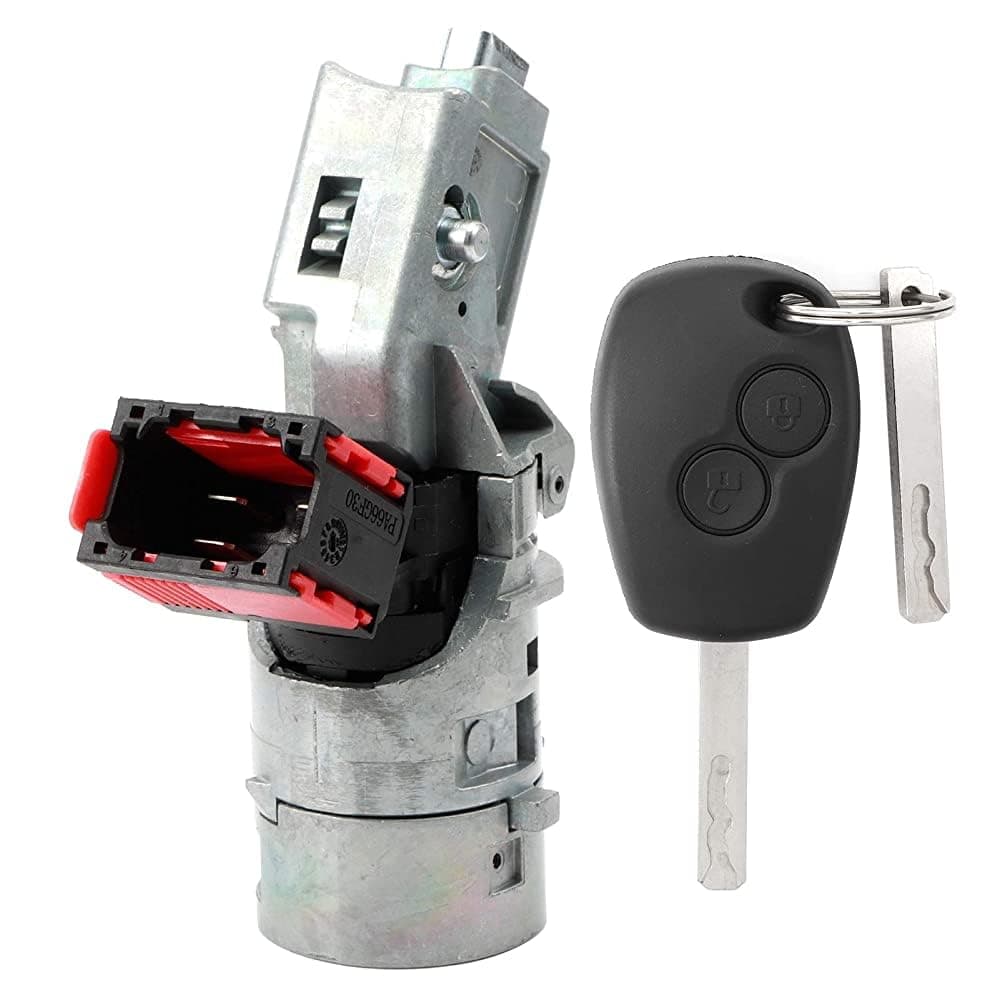 Ignition Switch, Ignition Lock Switch for Trafic Clio Kangoo Master, Ignition Lock Barrel Starter Switch with Key 7701208408 Fit for Renault Trafic/Master/Kangoo