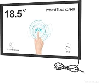 GreenTouch 18.5 Inch Multi IR Touch Screen, Interactive Infrared Touch Screen Panel, IR Touch Bezel with 3mm Thickness Tempered Glass…