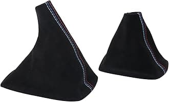Black Faux Suede Shift & E Brake Boots Black Compatible with BMW 3 Series E36 1991-1998 Compatible with E46 1999 2000 2001 2002 2003 2004 2005