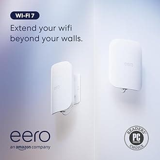 Amazon eero Outdoor 7 dual-band mesh wifi system (newest model) - Weatherproof rating of IP66, Coverage up to 30,000 sq. ft. outdoors, 2-pack, Includes two 30W PoE+ adapters