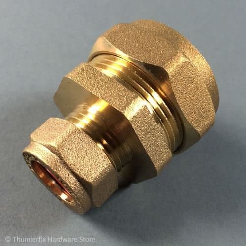 28mm x 15mm Compression Reducer Coupling Brass Plumbing Pipe Fitting Thunderfix