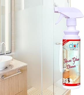 DOT Shower Glass Cleaner 250ml - Heavy | Powerful salt stain remover for bathroom glass doors