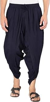 Urali® Men's Solid 100% Cotton Dhoti Pants - D100A