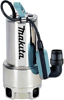 Makita PF1110 Electric Submersible Pump, Dirty Water Up to 35 mm Particle Size) 1100 W Stainless Steel