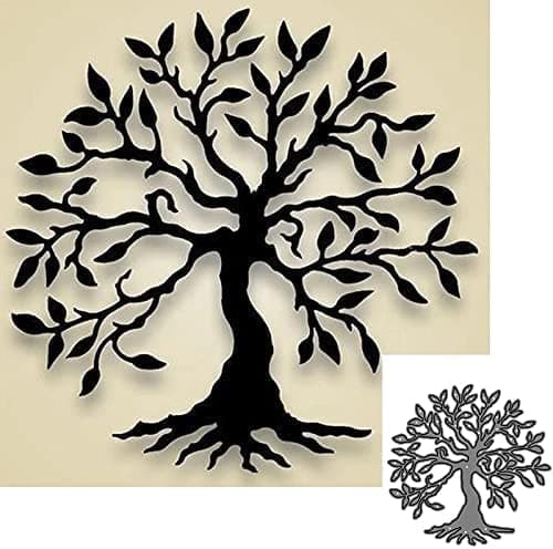 Tree Cutting Dies for Card Making,Tree Cutting Dies Cut Stencils for DIY Scrapbooking Photo Album Decorative Embossing Paper Dies for Card Making Templated+Cute Brooch Pin