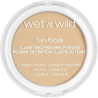 Wet n Wild, Bare Focus, Makeup Clarifying and Finishing Powder, Translucent and Matte for a Flawless Makeup Base, Long-Lasting, with Hyaluronic Acid and Vitamin E, for Light/Medium Skin Tones