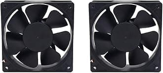 Electronic Spices 12v Brushless 3Inch DC Cooling Fan for Pc Case,CPU Cooler, 2pcs, Black (80X80) mm