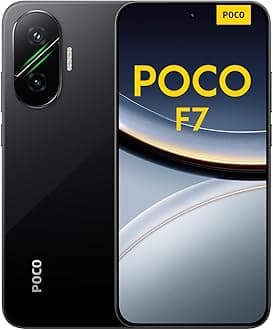 POCO F7 Smartphone, 12+512GB, Black, Flagship Snapdragon® 8s Gen 4, 6500mAh battery, 50MP Sony camera with OIS, 6.83" 1.5K 120Hz AMOLED display (No power adapter included)