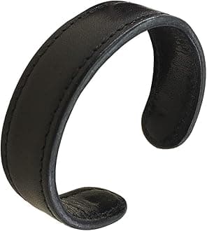 Mens Genuine Leather Bracelet - Handmade Adjustable Leather Cuff Bracelet punk Style leather wrap Wristband for Men