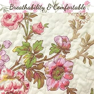 Cozy Line Home Fashions Perry Mustard Yellow Floral Blooming Flower Printed 100% Cotton Vintage Quilt Bedding Set Reversible Coverlet Bedspread (Camellia, Queen - 3 Piece)