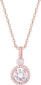 GIVA925 Sterling Silver Rose Gold Drizzle Drop Pendant With Link Chain| Necklace to Gift Women & Girls | With Certificate of Authenticity and 925 Stamp | 6 Months Warranty*
