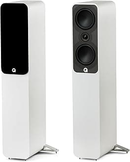 5040 Floorstanding Speaker Satin White (Single Speaker-Order Two Units) Stereo System for Home Entertainment Center, Surround Sound TV/Record Player