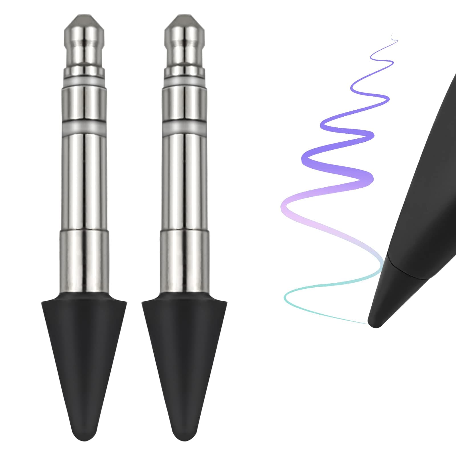 Slim Pen 2 tips (2 Pack) Replacement fits for Surface Slim Pen 2, Real-Time sensitivity replacement nibs fits for Surface Pro 8/Surface Pro X/Surface Laptop Studio/Surface Duo 2 Table Pen