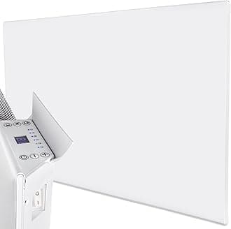 MYLEK Panel Heater Radiator 2KW Electric - Daily and Weekly Timer, Digital Thermostat - Wall Mounted Slim White Panel Heater for Bathroom, Office, Bedroom, Garage (2000 Watt) Lot 20 Compliant