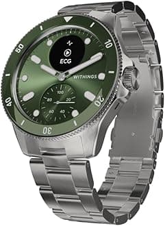 ScanWatch Nova, Hybrid Smartwatch Heart Health for M&F - ECG, SPO2, Temperature Monitoring, Sleep Tracking, Respiratory Health, Cycle Tracking, 35 Days Battery Life, iOS & Android, Green