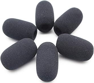 6 Pieces Dense Foam Microphone Windscreen Sponge Windshield Mic Foam Cover Mic Muff for Lightspeed Astro A50s Headsets