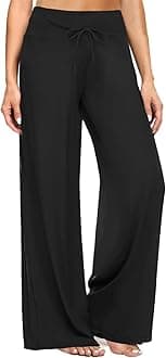 Soft Black Pajama Pants for Women, Plaid Comfy Casual Lounge Yoga Pants