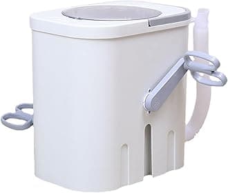 Portable Mini Washing Machine Non Electric, Compact Hand Crank Foot Pedal Rotary Washer, Manual Clothes Wringer, Labor-Saving Laundry Alternative, Mobile Clothes Washer for Dormitory, Apartment, RV