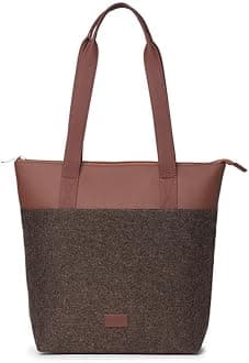 ZOUK Printed Women's Jute Handcrafted Vegan Leather Everyday Tote