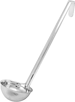 Winco Prime One Piece Stainless Steel Ladle, NSF Listed, 6 Ounce