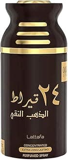 Lattafa 24 Carat Pure Gold Long Lasting Deodorant Perfumed Spray For Men & Women 250ml
