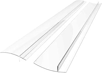 Linda’s Essentials Silicone Stove Gap Covers (2 Pack), Heat Resistant Oven Gap Filler Seals Gaps Between Stovetop and Counter, Easy to Clean Stove Gap Guard (21 Inches, Clear)