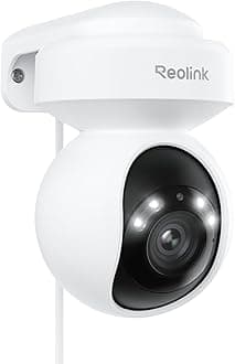 REOLINK 4K Outdoor Plug-in WiFi 6 Security Camera, PTZ Camera for Home Security, Wi-Fi 6 New Tech, Motion Tracking, Smart Detection, 3X Optical Zoom, Motion Spotlight, Local Storage, E1 Outdoor Pro