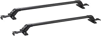 VEVOR Roof Rack Cross Bars, Aluminum Roof Rack Crossbars, Fit Roof Without Side Rail, 155 lbs Load Capacity, Adjustable Bare Roof Crossbars with Locks, for SUVs, Sedans, and Vans