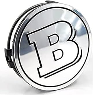 4 PCS Car Wheel Center Hub Cover for Smart Brabus 75mm, Auto Centre Hubcaps, Automotive Exterior Waterproof Wheel Stickers Badge Accessories,Silver