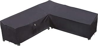 Heavy Duty Outdoor Sectional Sofa Cover, 100"x100" Waterproof 600D Patio Sectional Couch Protector, Lawn Patio Furniture Covers (Storm Gray,V-Shaped-100 x100)