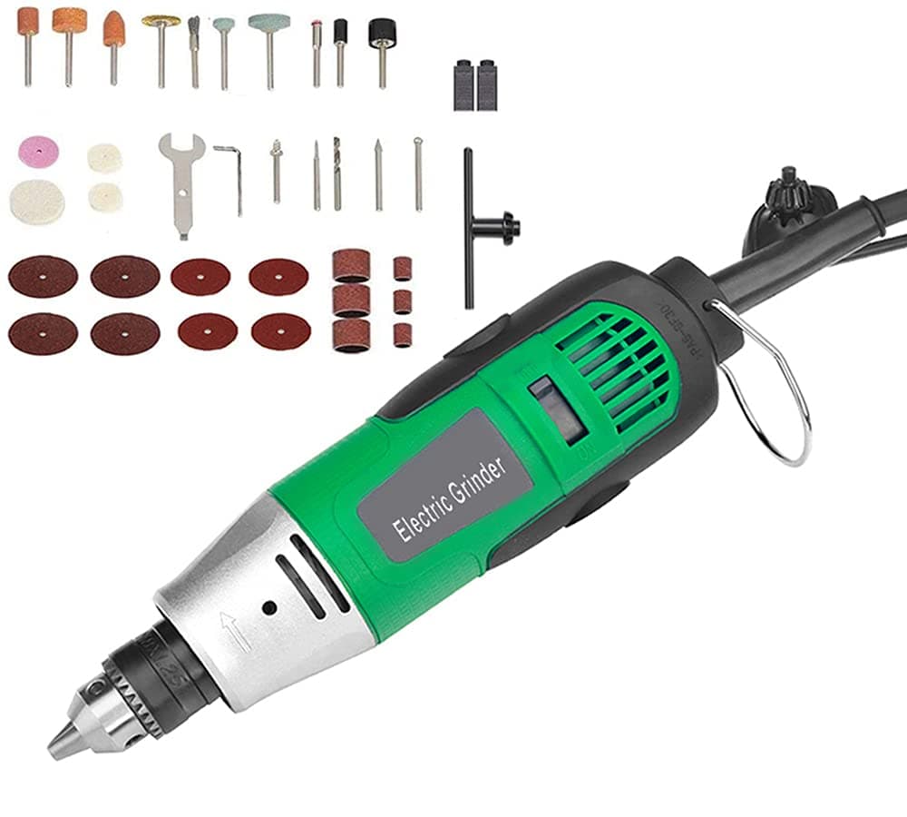 260W Rotary Tool Power Die Electric Multi-function Grinder Carver Set, Stepless Variable Speed Adjustment, 31000RPM, Lightweight