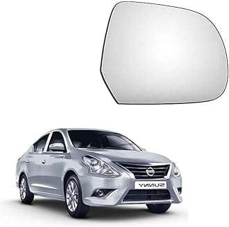 Right Side Mirror Glass Compatible With Nissan Sunny 2015-2018 Set of 1 Pcs.