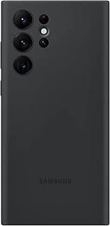 Samsung Galaxy S22 Ultra Silicone Cover, Protective Phone Case, Soft, Sleek Protection, Slim Design, Matte Finish, US Version, Black, (EF-PS908TBEGUS)