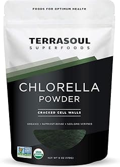 Terrasoul Superfoods Organic Chlorella Powder (Cracked Cell Walls), 6 Ounces