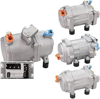 A/C 12V 24V 48V Electric Compressor Set For Auto AC Air Conditioning Car Truck Bus Boat Tractor Shop Automobile Aircon(D-24V)