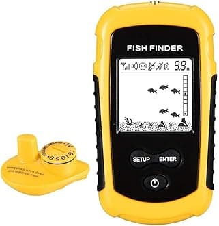 Sonar Handheld Fish Finder Transducer Portable Water Depth Finder Boat Kayak Wireless Transducer Fish Finders