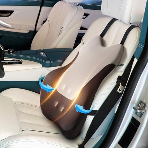 Lumbar Support Pillow for Office Chair Car, Gaming Chair Lower Back Pain Relief Memory Foam Cushion with 3D Soft Cover Enhance Your Driving Comfort Ergonomic Orthopedic Car Back Rest,Stocking Stuffers