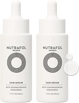 - Nutrafol Women's Hair Serum, Supports Visibly Thicker and Stronger Hair, Vegan, Lightweight and Fast-Absorbing