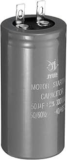 PATIKIL Motor Start Capacitor, 50uf 300V 50/60Hz CD60 Running Capacitor for Air Conditioners, Electric Motor Starts